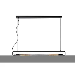 pendant luminaire CALIXT 2 flames, cylindrical E27 IP20, black dimmable