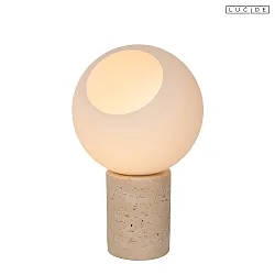 table lamp DAVIN E27 IP20, opal, taupe 