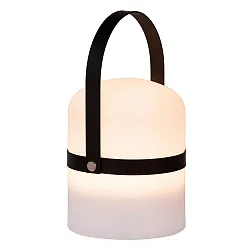 LED Outdoor Akku Tischleuchte LITTLE JOE, Ø 10 cm, 1x0,3W 3200K, IP44, dimmbar, schwarz