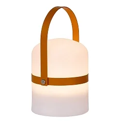 LED Outdoor Akku Tischleuchte LITTLE JOE, Ø 10 cm, 1x0,3W 3200K, IP44, dimmbar, braun