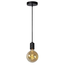 pendant luminaire JOVA cylindrical E27 IP20, black dimmable