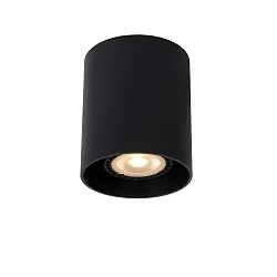 spot BODI cylindrical GU10 IP20, black dimmable