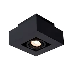 LED Deckenstrahler XIRAX, inkl. 1x GU10 5W 2200K/3000K 320lm 40 CRi >95°, Dim to warm, dreh-/schwenkbar, schwarz