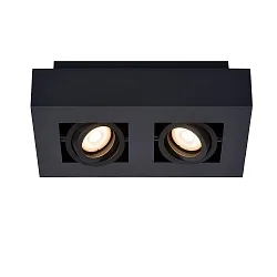 LED Deckenstrahler XIRAX, inkl. 2x GU10 5W 2200K/3000K 320lm 40 CRi >95°, Dim to warm, dreh-/schwenkbar, schwarz
