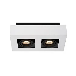 LED Deckenstrahler XIRAX, inkl. 2x GU10 5W 2200K/3000K 320lm 40 CRi >95°, Dim to warm, dreh-/schwenkbar, weiß