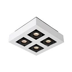 LED Deckenstrahler XIRAX, GU10, 4x5W 2200K/3000K, dimmbar, weiß