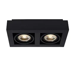 LED Deckenstrahler ZEFIX, GU10, 2x12W 2200K/3000K, dimmbar, schwarz