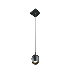 Badezimmer-Pendelleuchte PRESTON, IP44, 230V, GU10, Schirm Ø 8cm, Pendel max. 120cm, schwarz