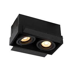 Einbaustrahler TRIMLESS, 2xGU10, schwarz
