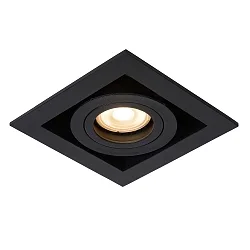 recessed luminaire CHIMNEY square GU10 IP20, black dimmable 50W