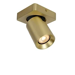 LED Deckenstrahler NIGEL, GU10, 1x5W 2200K/3000K, dimmbar, Gold matt, messing
