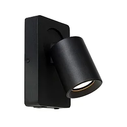 LED Wandstrahler NIGEL, GU10, 1x5W, 3000K, dimmbar, Mit USB-Ladepunkt, schwarz