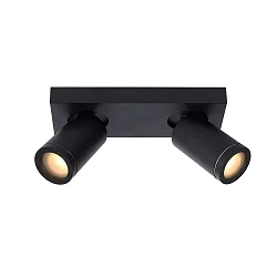 LED Deckenstrahler TAYLOR Badezimmerleuchte, GU10, 2x5W 2200K/3000K, dimmbar, IP44, schwarz