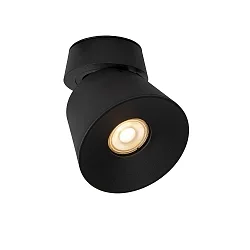 Aufbau-Deckenstrahler TRIGONO, 1-flammig, Spot konisch, Ø 10.5 cm, GU10 (PAR16), dreh- und schwenkbar, Metall, schwarz