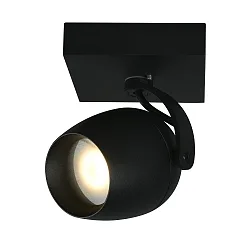 spot PRESTON swivelling, rotatable, tiltable GU10 IP44, black dimmable