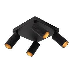 Deckenstrahler CLUBS, 4xGU10, schwarz