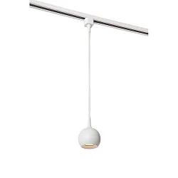 1-phase pendant luminaire TRACK FLORIS GU10 IP20, white dimmable