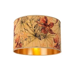 ceiling luminaire TANSELLE round E27 IP20, gold matt, brass, multicolour dimmable