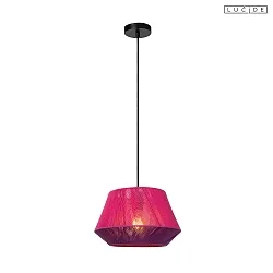 pendant luminaire JESSICA E27 IP20, pink, black dimmable