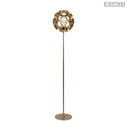 floor lamp HANNELORE E27 IP20, brass dimmable