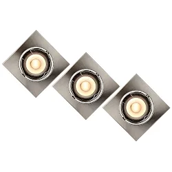 LED Einbaustrahler FOCUS, GU10, 3x5W, 3000K, 3er Set, dimmbar