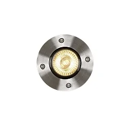 Outdoor Bodeneinbaustrahler BILTIN, Ø 10,8 cm, 1xGU10, IP67, Chrom matt
