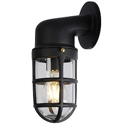 Outdoor Wandleuchte DUDLEY, 1xE27, IP44, zylindrisch, Gold matt, messing