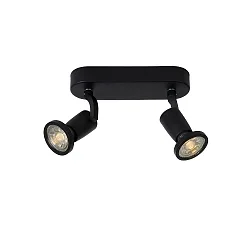 LED Deckenstrahler JASTER, GU10, 2x5W, 2700K, schwarz
