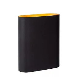 Wandleuchte OVALIS, 2xE14, schwarz, Matt Gold, messing