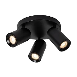 Deckenstrahler PUNCH, Ø 21 cm, 3xGU10, schwarz