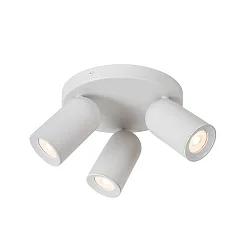Deckenstrahler PUNCH, 3-flammig, Ø 21cm, 3x GU10, IP20, dimmbar, weiß