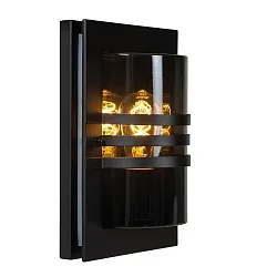 Outdoor Wandleuchte PRIVAS, 1xE27, IP44 - 22x12,7x33 cm, schwarz