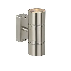 wall luminaire ARNE LED 2 flames, round GU10 IP44, chrome matt