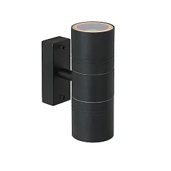 spot ARNE LED 2 flames, round GU10 IP44, black