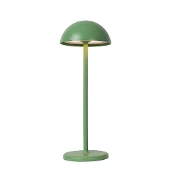 battery table lamp JOY with USB connection, with touch dimmer IP54, green, mat dimmable