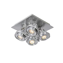 spot LANDA LED 4 flames, square GU10 IP20, chrome matt dimmable