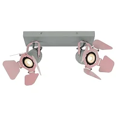spot PICTO 2 flames GU10 IP20, grey, pink