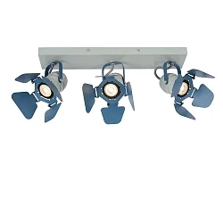 Deckenstrahler PICTO Kinderzimmer, 3xGU10, blau