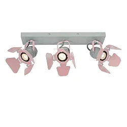 spot PICTO 3 flames GU10 IP20, grey, pink