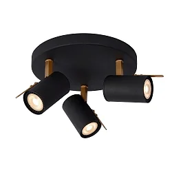 LED Deckenstrahler GRONY, GU10, 3x5W 2200K/3000K, dimmbar, schwarz