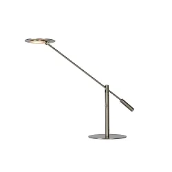 table lamp ANSELMO LED square IP20, chrome matt dimmable