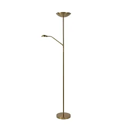 floor lamp ZENITH LED swivelling IP20, gold matt, brass dimmable
