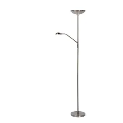 floor lamp ZENITH LED swivelling IP20, chrome matt dimmable