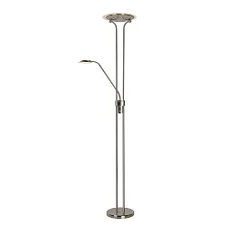 floor lamp CHAMPION LED round, flexible IP20, chrome matt dimmable