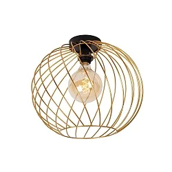 ceiling luminaire DANZA round E27 IP20, gold matt, brass, black