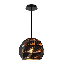 pendant luminaire MALUNGA round E27 IP20, gold matt, brass, black