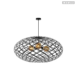 pendant luminaire WOLFRAM E27 IP20, black dimmable