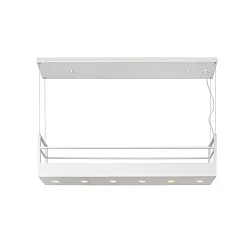pendant luminaire MIRAVELLE 6 flames, square GU10 IP20, white