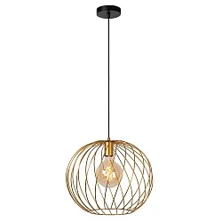 pendant luminaire DANZA round E27 IP20, gold matt, brass, black
