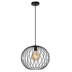 pendant luminaire DANZA round E27 IP20, black